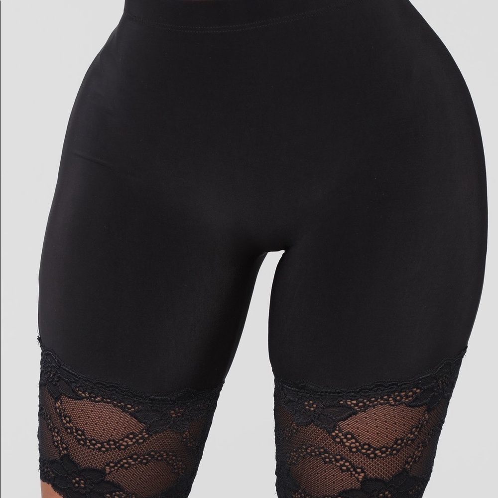 Lace Hem Biker Shorts